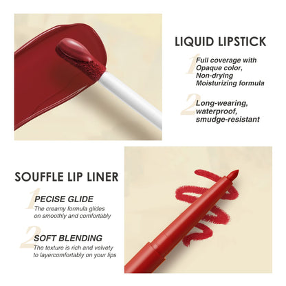 BestLand 12pcs Hydrating Lip Oils + Lip Liner Pencil Lip Combo Sets, 24H Long-Lasting Lip Kit with Lip Liner and Gloss, Nourishing, Non-Sticky Tinted Stain Lip Gloss Plumping Lip Oil Set for Women