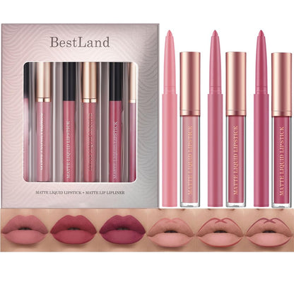 BestLand 12pcs Hydrating Lip Oils + Lip Liner Pencil Lip Combo Sets, 24H Long-Lasting Lip Kit with Lip Liner and Gloss, Nourishing, Non-Sticky Tinted Stain Lip Gloss Plumping Lip Oil Set for Women