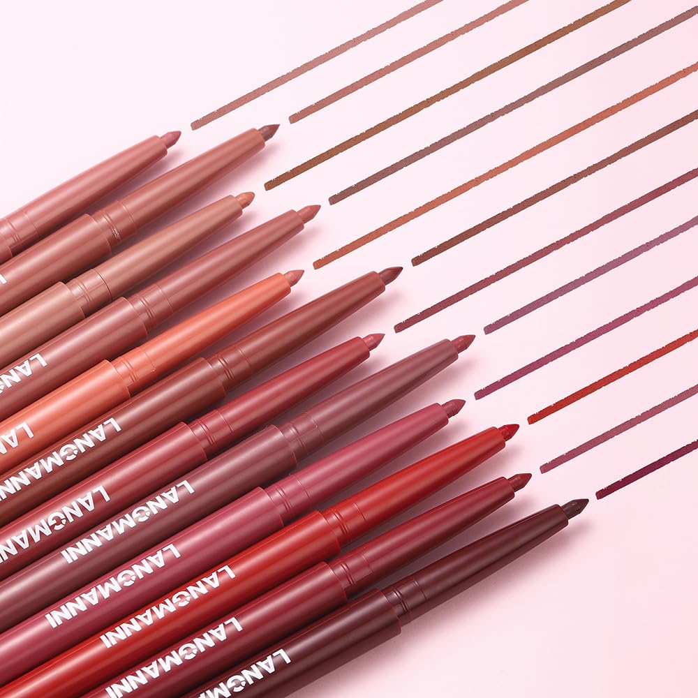 BestLand 12pcs Hydrating Lip Oils + Lip Liner Pencil Lip Combo Sets, 24H Long-Lasting Lip Kit with Lip Liner and Gloss, Nourishing, Non-Sticky Tinted Stain Lip Gloss Plumping Lip Oil Set for Women