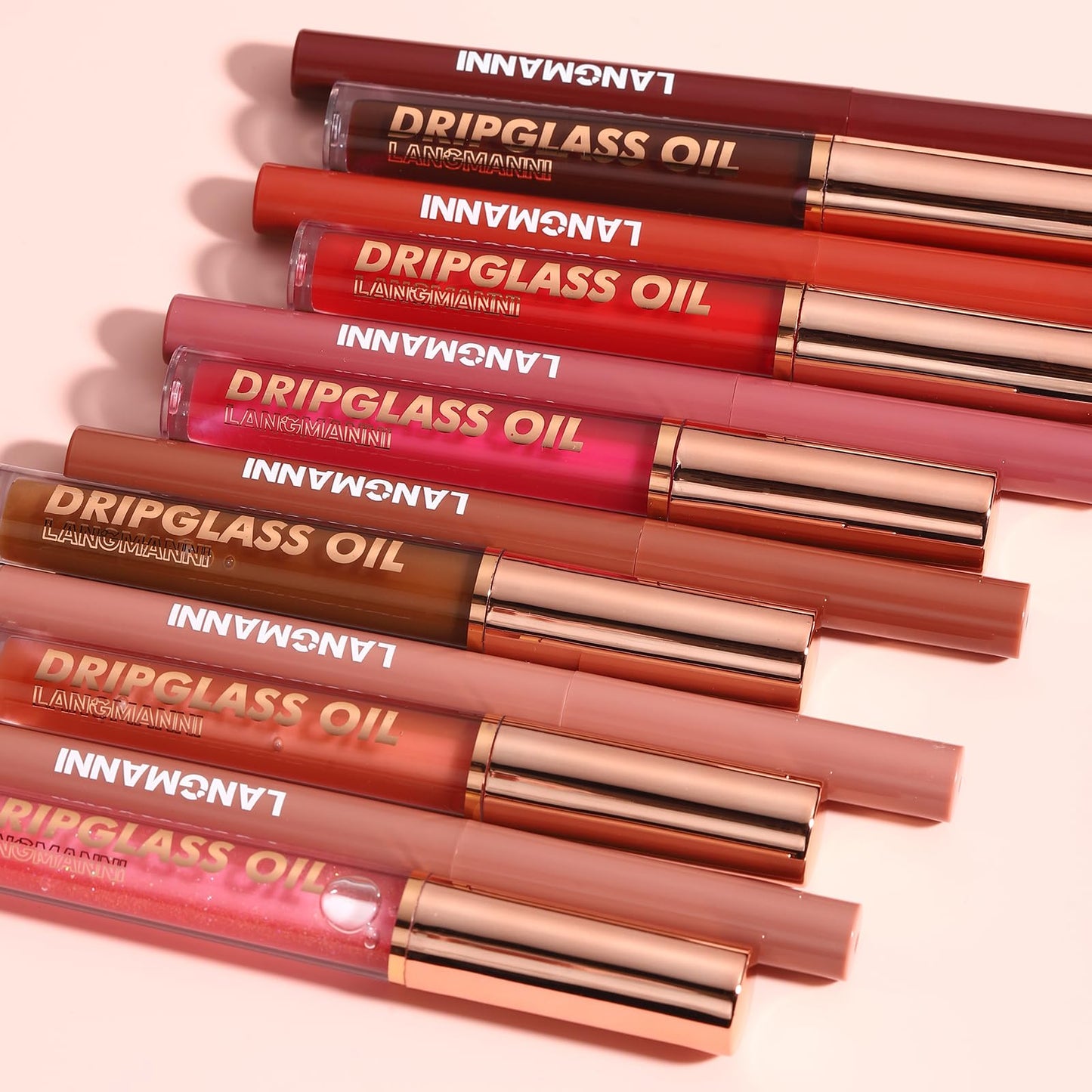 BestLand 12pcs Hydrating Lip Oils + Lip Liner Pencil Lip Combo Sets, 24H Long-Lasting Lip Kit with Lip Liner and Gloss, Nourishing, Non-Sticky Tinted Stain Lip Gloss Plumping Lip Oil Set for Women