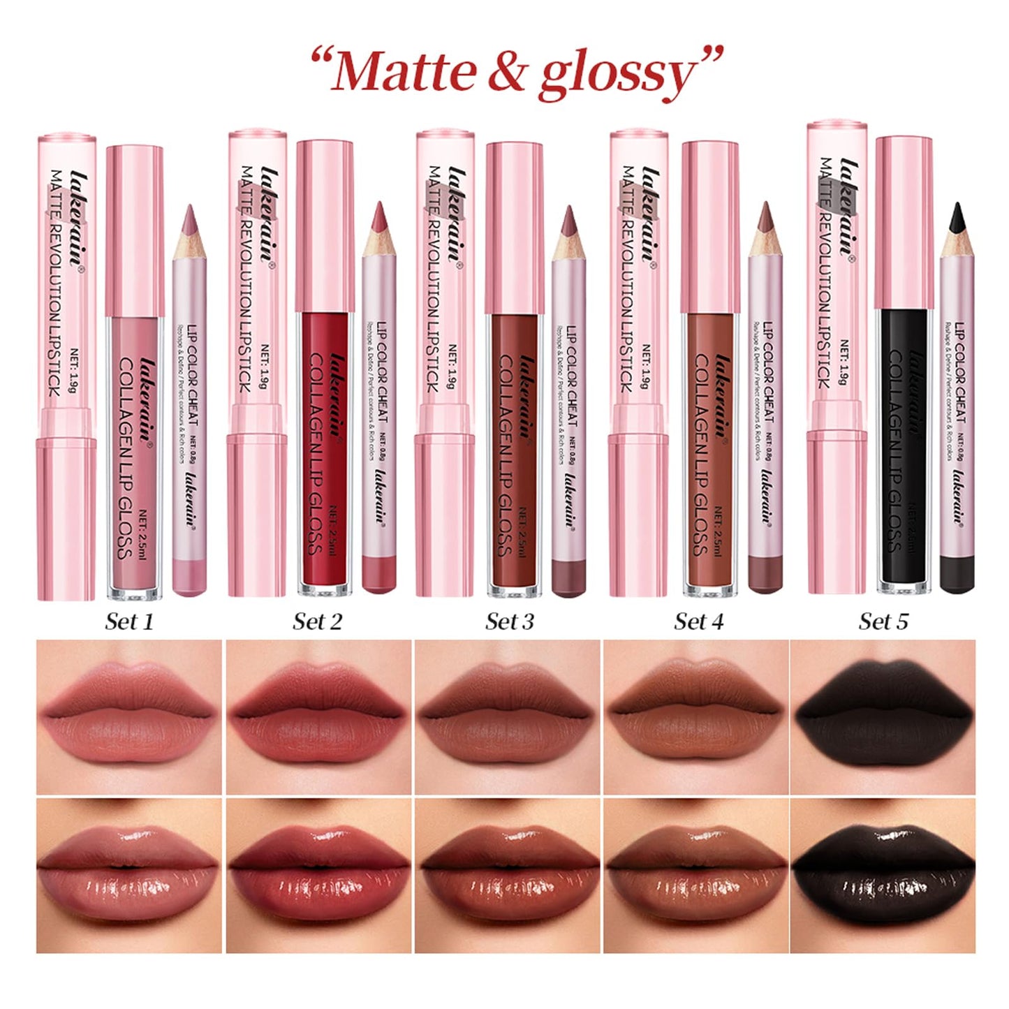 BestLand 12pcs Hydrating Lip Oils + Lip Liner Pencil Lip Combo Sets, 24H Long-Lasting Lip Kit with Lip Liner and Gloss, Nourishing, Non-Sticky Tinted Stain Lip Gloss Plumping Lip Oil Set for Women