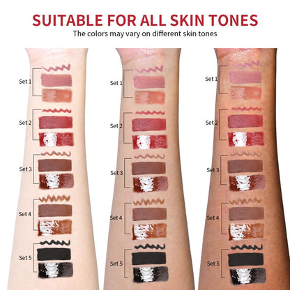 BestLand 12pcs Hydrating Lip Oils + Lip Liner Pencil Lip Combo Sets, 24H Long-Lasting Lip Kit with Lip Liner and Gloss, Nourishing, Non-Sticky Tinted Stain Lip Gloss Plumping Lip Oil Set for Women