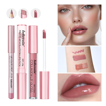 BestLand 12pcs Hydrating Lip Oils + Lip Liner Pencil Lip Combo Sets, 24H Long-Lasting Lip Kit with Lip Liner and Gloss, Nourishing, Non-Sticky Tinted Stain Lip Gloss Plumping Lip Oil Set for Women