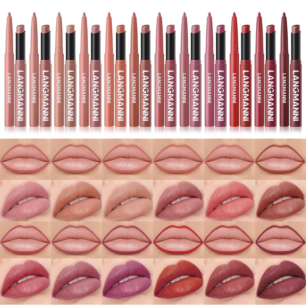 BestLand 12pcs Hydrating Lip Oils + Lip Liner Pencil Lip Combo Sets, 24H Long-Lasting Lip Kit with Lip Liner and Gloss, Nourishing, Non-Sticky Tinted Stain Lip Gloss Plumping Lip Oil Set for Women