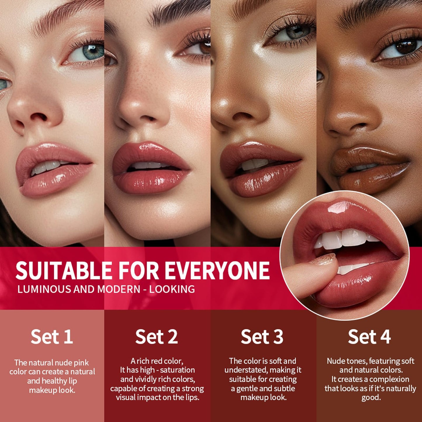 BestLand 12pcs Hydrating Lip Oils + Lip Liner Pencil Lip Combo Sets, 24H Long-Lasting Lip Kit with Lip Liner and Gloss, Nourishing, Non-Sticky Tinted Stain Lip Gloss Plumping Lip Oil Set for Women