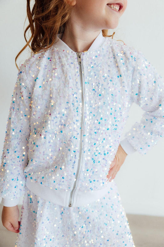 White Velvet Sequin Jacket