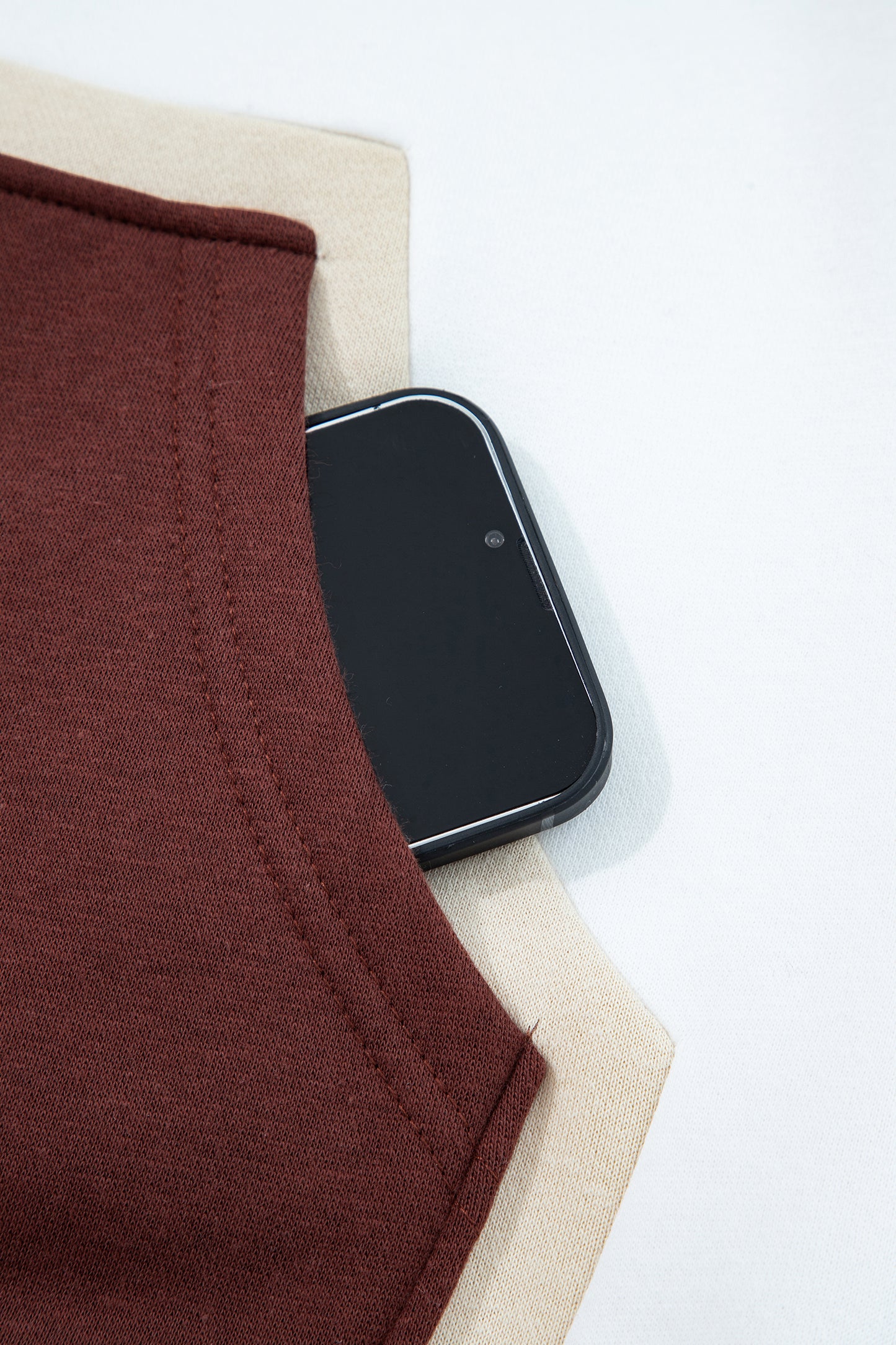 Coffee Color Block Patchwork Athleisure Hooded Sweatshirt