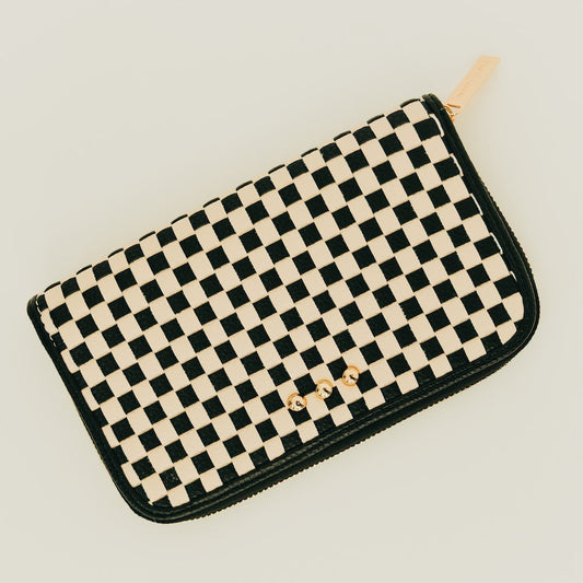 Lenni Large Zip Woven Wallet