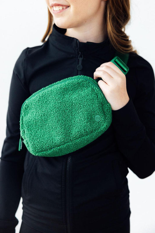 Green Fleece Belt Bag